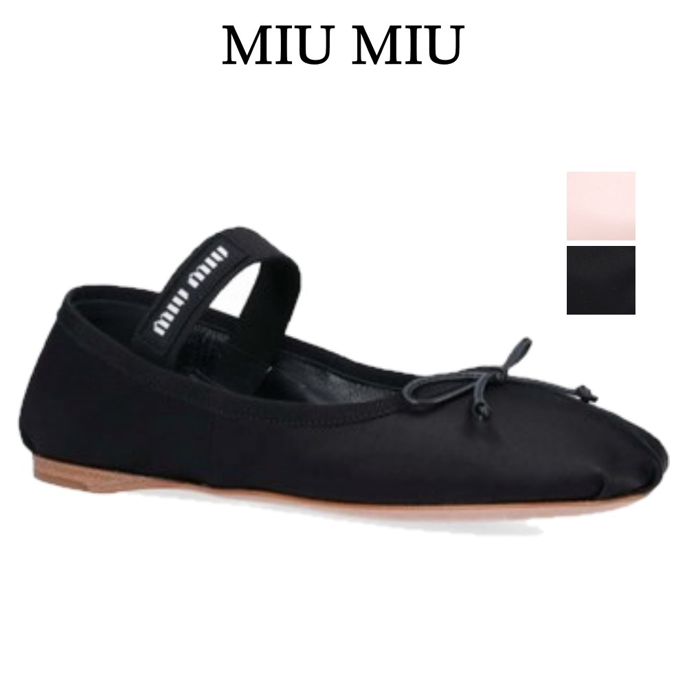 【miu miu】ロゴ入りバレエフラット