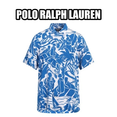 【送関込】POLO RALPHLAUREN ロゴ シャツ バイカラー トロピカル