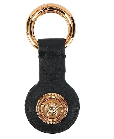 VERSACE レザー メドゥーサ キーホルダー キーリング 黒