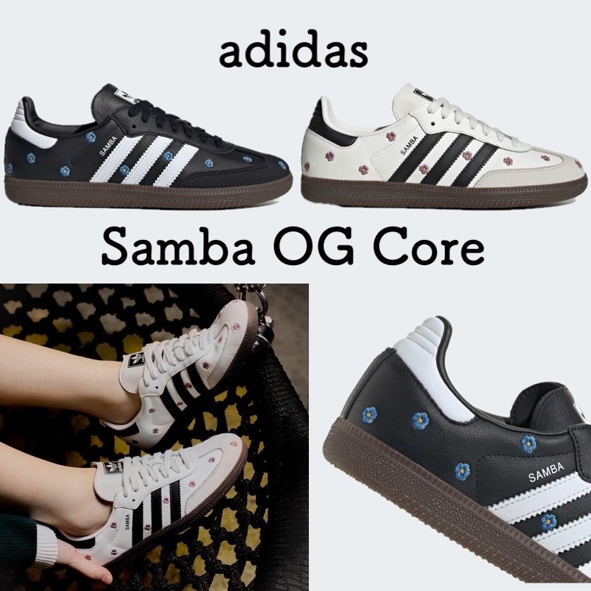 海外限定★ADIDAS★ (W) Samba OG Core Black White 花柄 IF4397