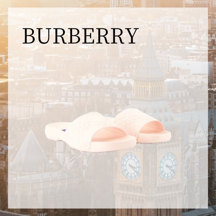 【Burberry】Dive Sandals - Burberry - Synthetic - Pink