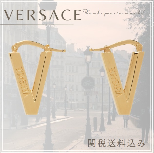 【関税込み】Versace ゴールド V2025 Chain ピアス