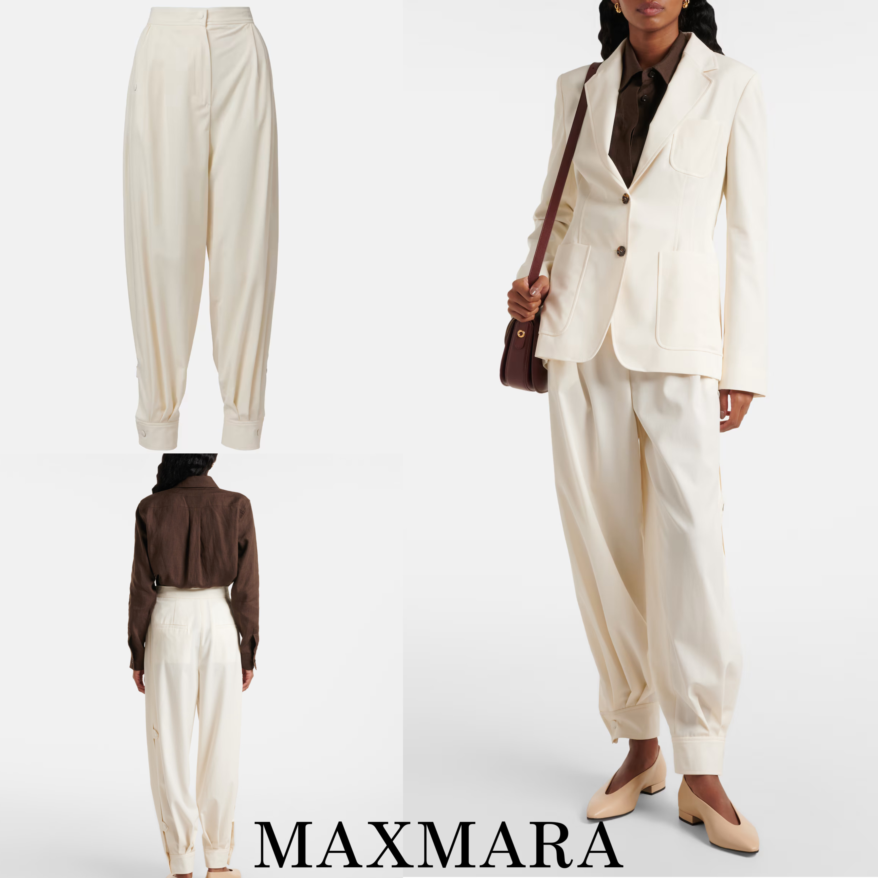 新作*MAXMARA* Coccole コットンバルーンパンツ ホワイト