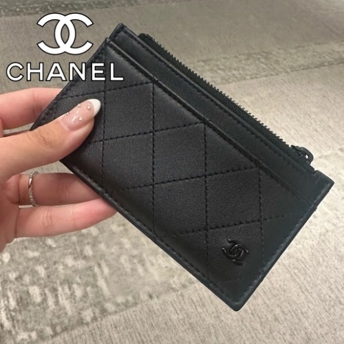 【CHANEL】So Black フラグメントケース レザー ミニ財布