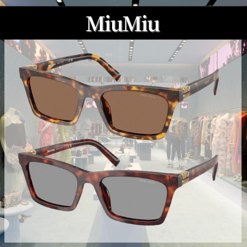 MiuMiu◆スクエアサングラス フェミニン トータス柄 MUA05S