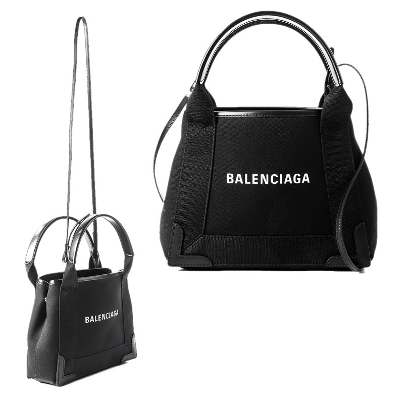 BALENCIAGA☆CABAS ロゴポイント 2WAY ショルダーバッグ BLACK
