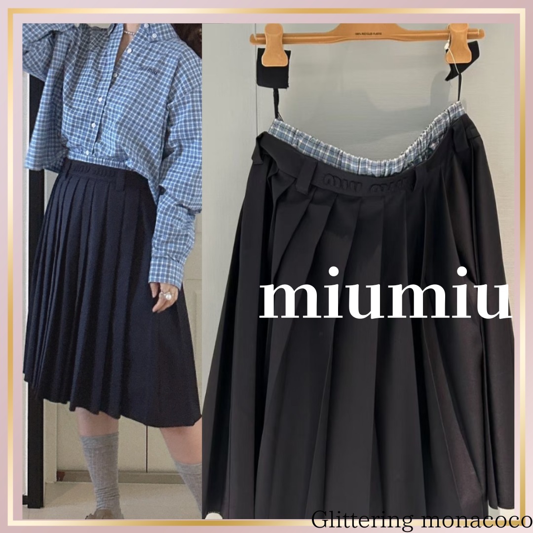 優雅に軽やかに*miumiu* プリーツバタビアミディスカート