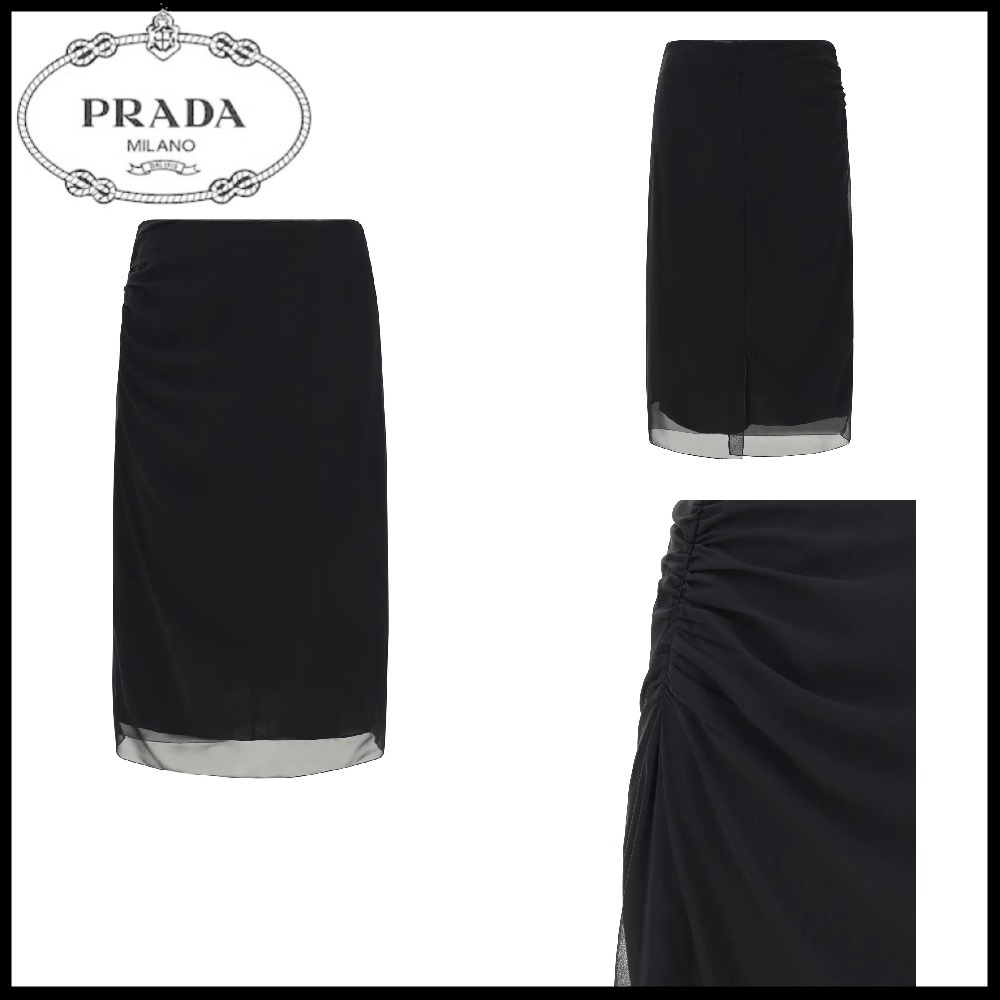 【PRADA】セミシアー ペンシル スカート関税込み SALE