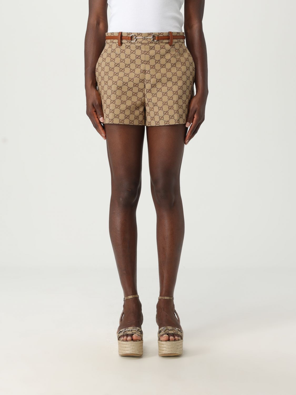 ショートパンツ GUCCI Woman Short Camel 820468Z8BZK 2580