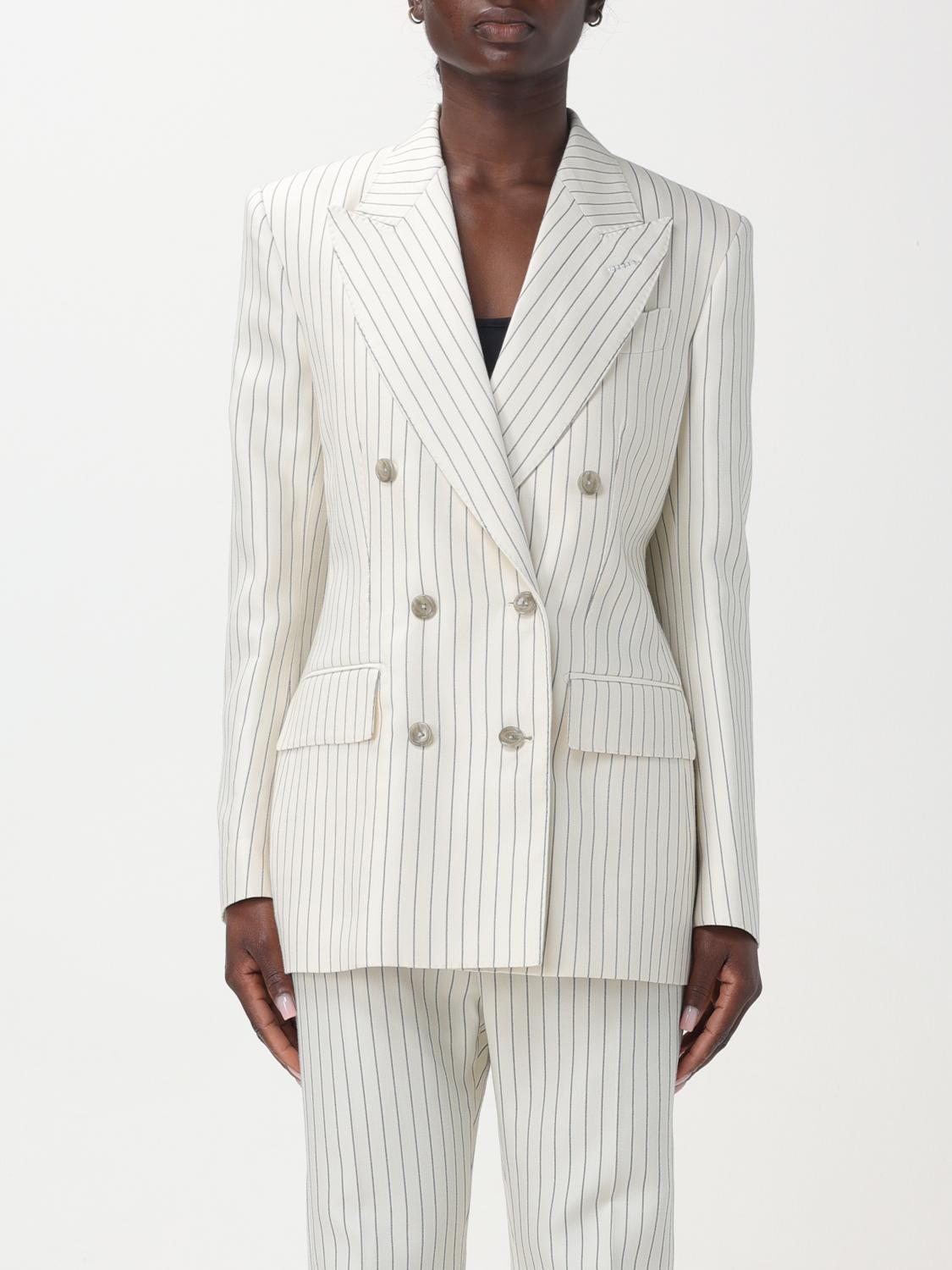 アウターその他 TOM FORD Woman Blazer White GI2971FAX1158 XECBL