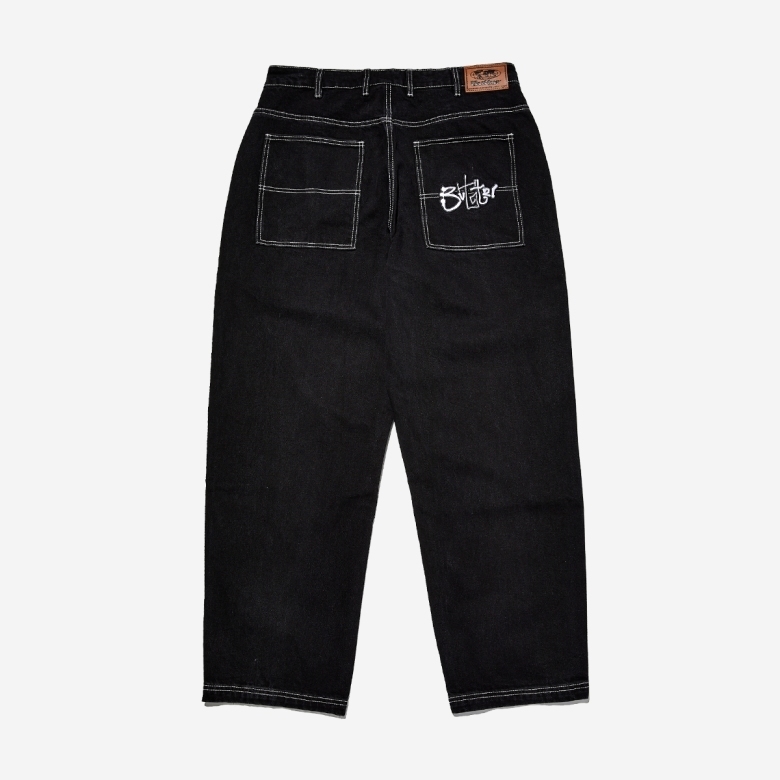 【BUTTER GOODS】 Scribble Denim Jeans, Washed Black