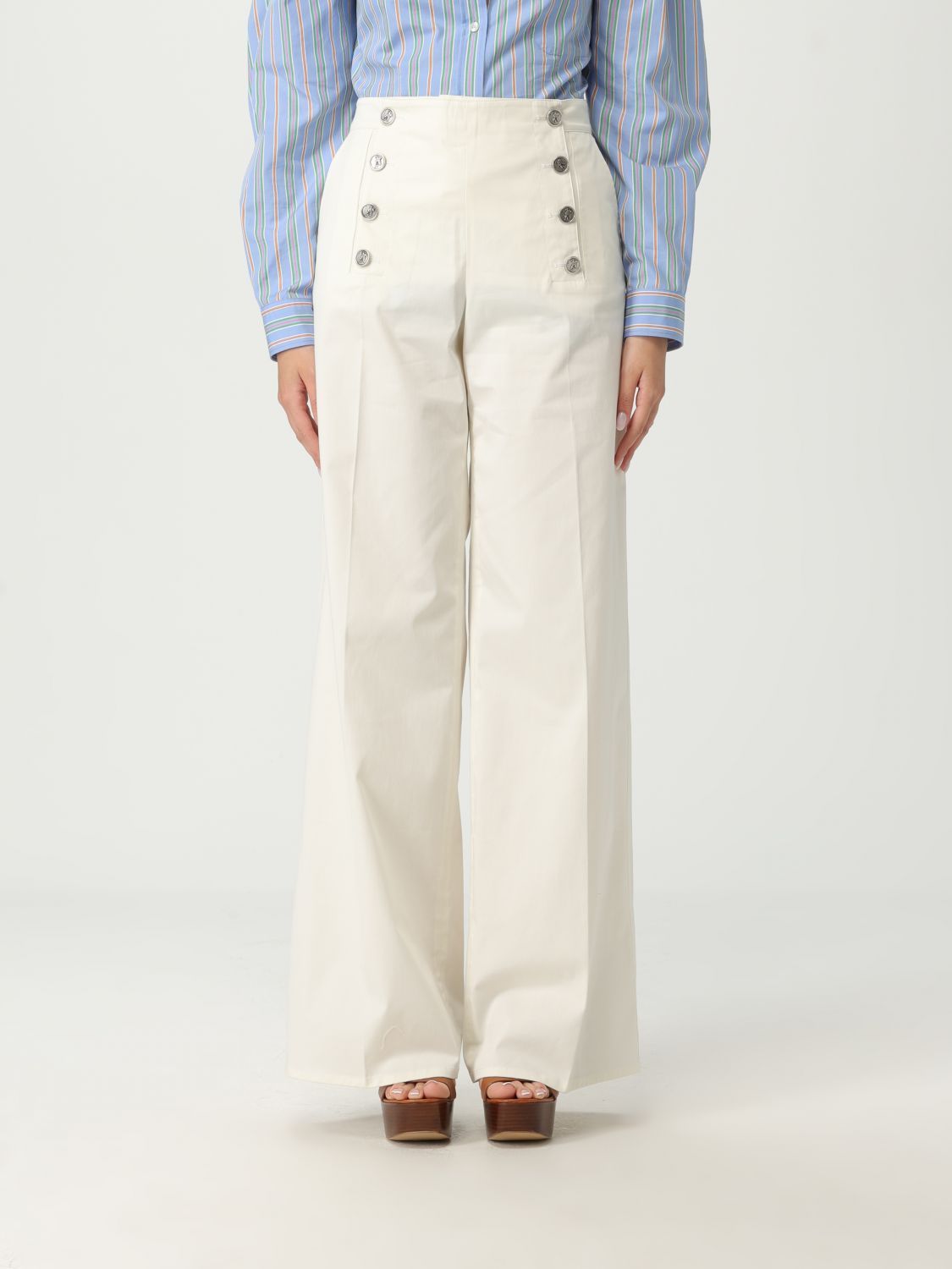 パンツ ETRO Woman Pants White WRE004099TUEGO W3796