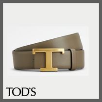 関税込☆【TOD’S】T タイムレス レザー リバーシブルベルト