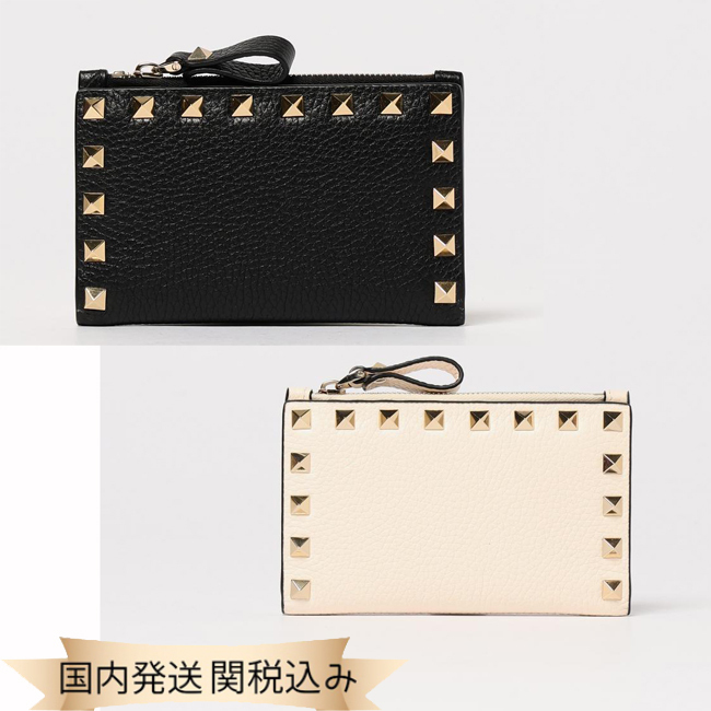 国内発送【VALENTINO】ロックスタッズ カードケース財布