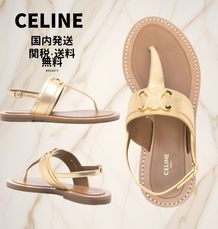 国内発送 CELINE リンピア トリオンフ サンダル 【関送込み】