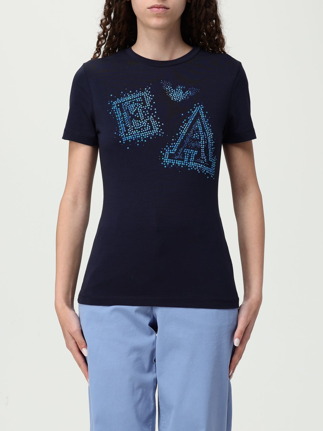 Tシャツ・カットソー EMPORIO ARMANI Woman T-Shirt Blue EW001521AF12571 UB115