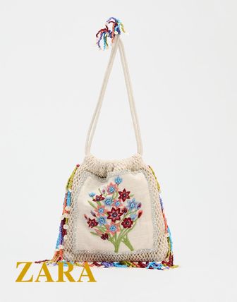 ZARA ヤシの木ビーズバッグ 6503/610 クリスタル ビーズ スパンコール ZARA(ザラ) バッグ・カバン