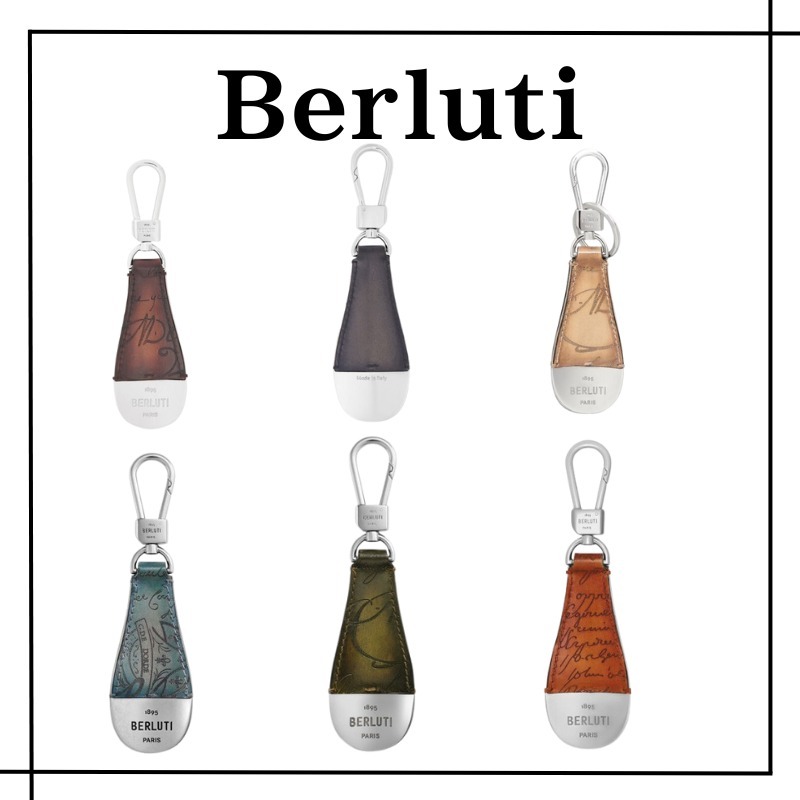 【Berluti】フルスクリットレザー シューホーン キーリング