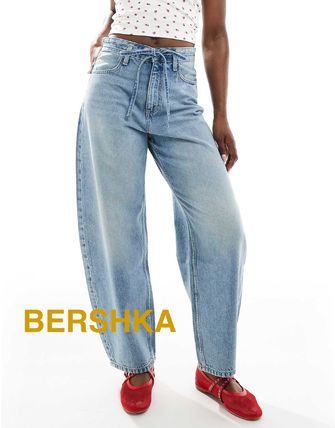 ☆ドイツ発*BERSHKA*新作*バレルレッグバギーデニム/UD☆ ☆ドイツ発*BERSHKA*新作*バレルレッグバギーデニム/DN