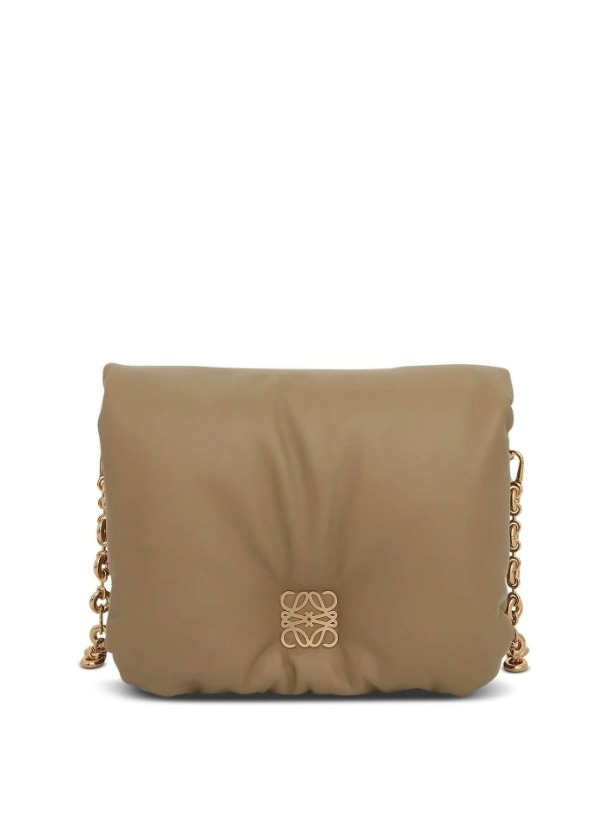 ショルダーバッグ・ポシェット LOEWE Puffer Goya Bag in Shiny Nappa Lambskin in Clay Green