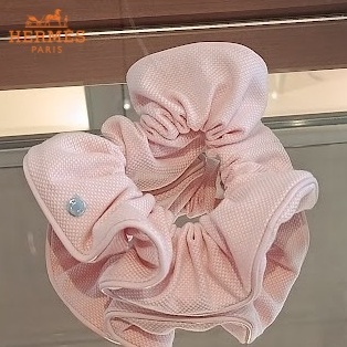 《大人可愛い》HERMES クラウディア・プレインエア ヘアシュシュ