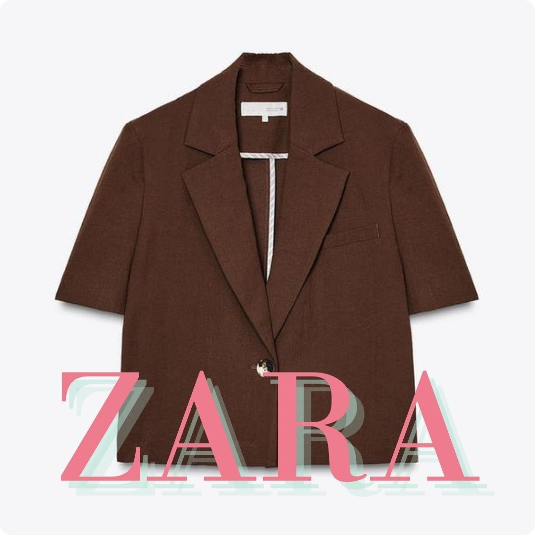 ZARA クロップド丈ショートスリーブブレザー 8073/149