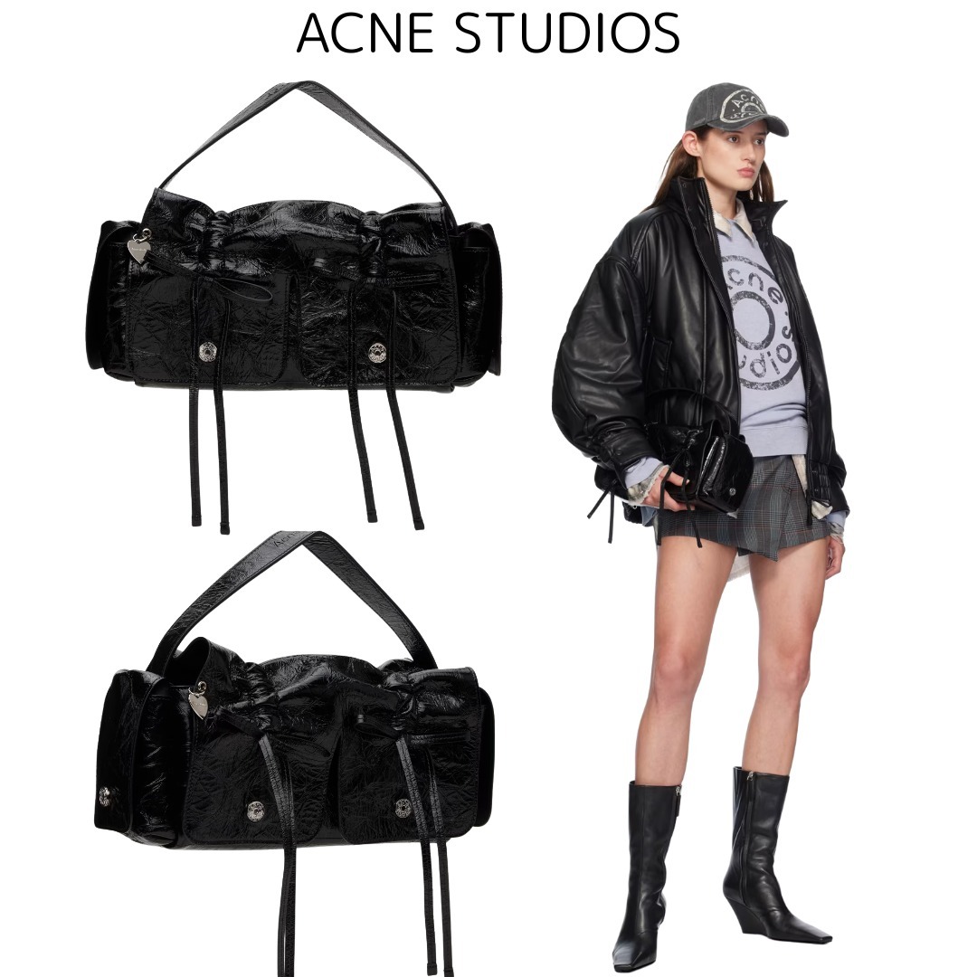 ＜Acne Studios＞マルチポケット バッグ ブラック