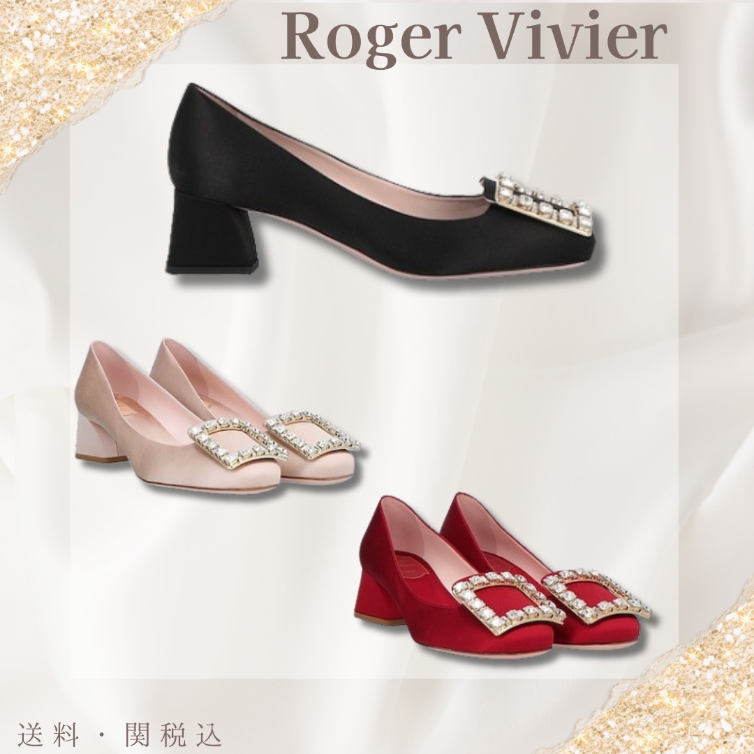 送料関税込【Roger Vivier】チャンキー ヒール パンプス