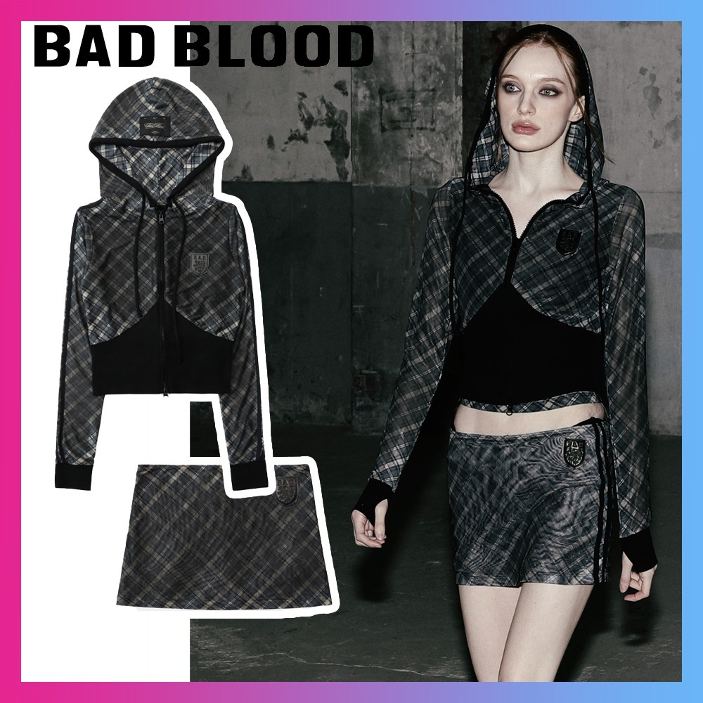 BADBLOOD ヴィンテージクラブフードジップアップスコートセット