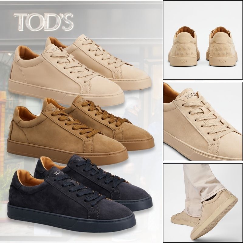 【直営店保証付き】TOD'S Beige,Brown,Blue スエードスニーカー