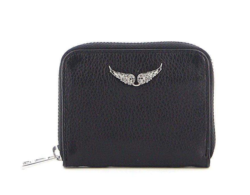 ZADIG & VOLTAIRE ロゴプレートジップアラウンドミニ財布