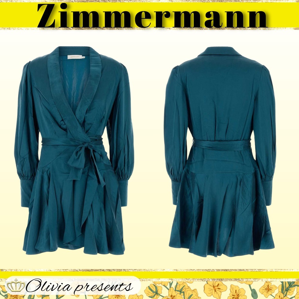 【Zimmermann】Vネックラップミニドレス