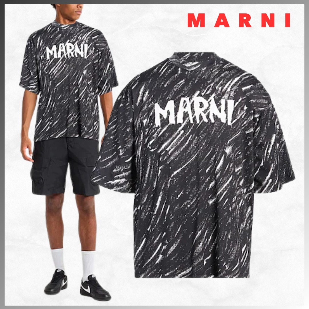 MARNI マルニ ロゴ 柄入り Tシャツ