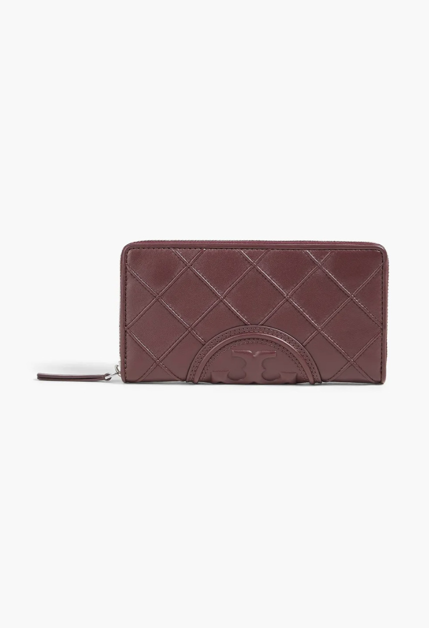 *Tory Burch* ロゴレザージップラウンドウォレット 長財布