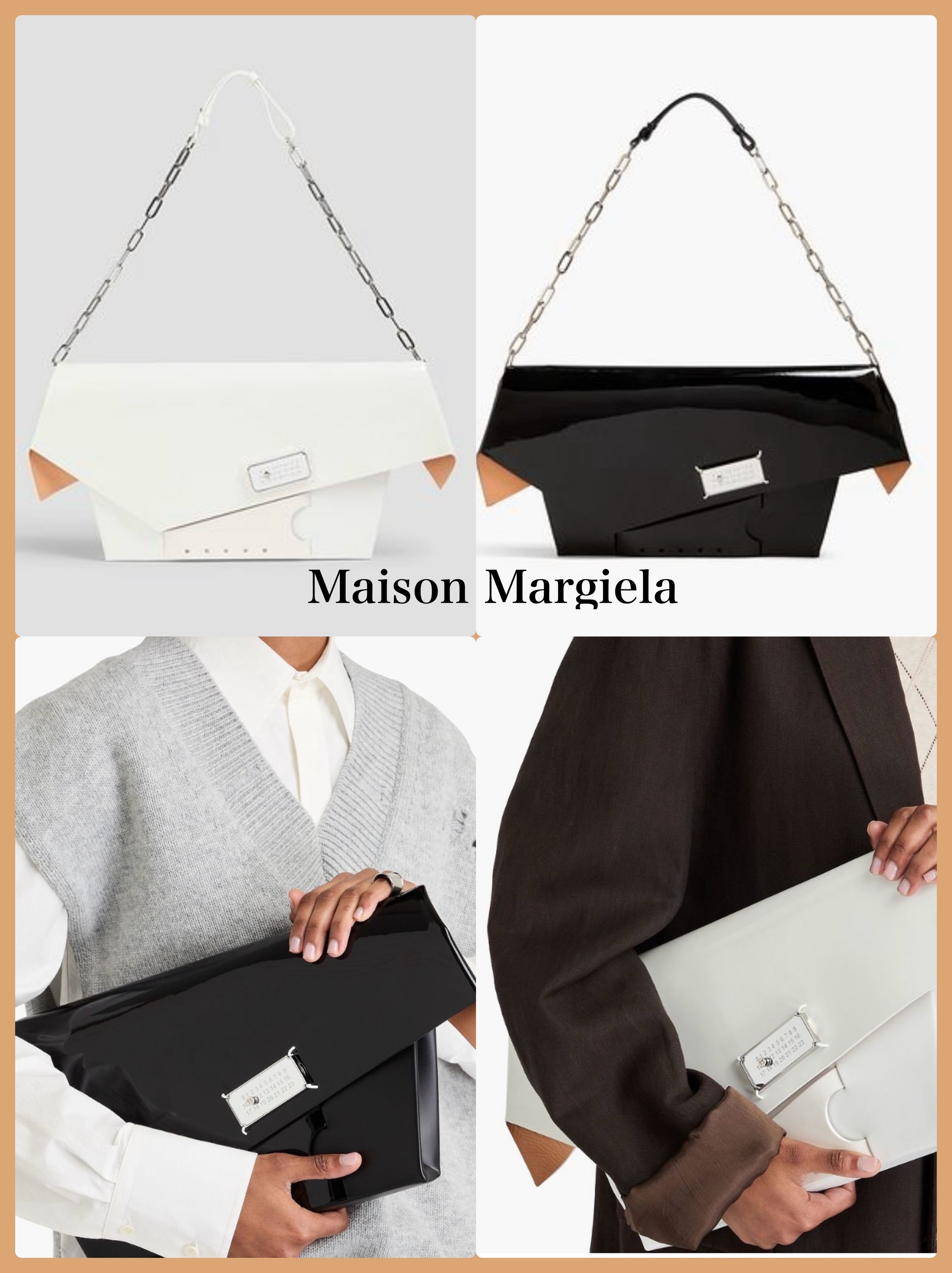 【Maison Margiela】レザークラッチバッグバッグ