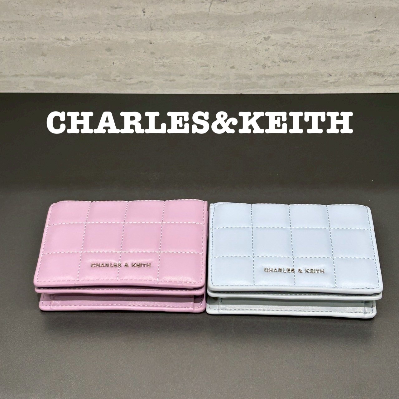 ★CHARLES&KEITH★Quilted Mini Short Wallet ミニ財布/送料込