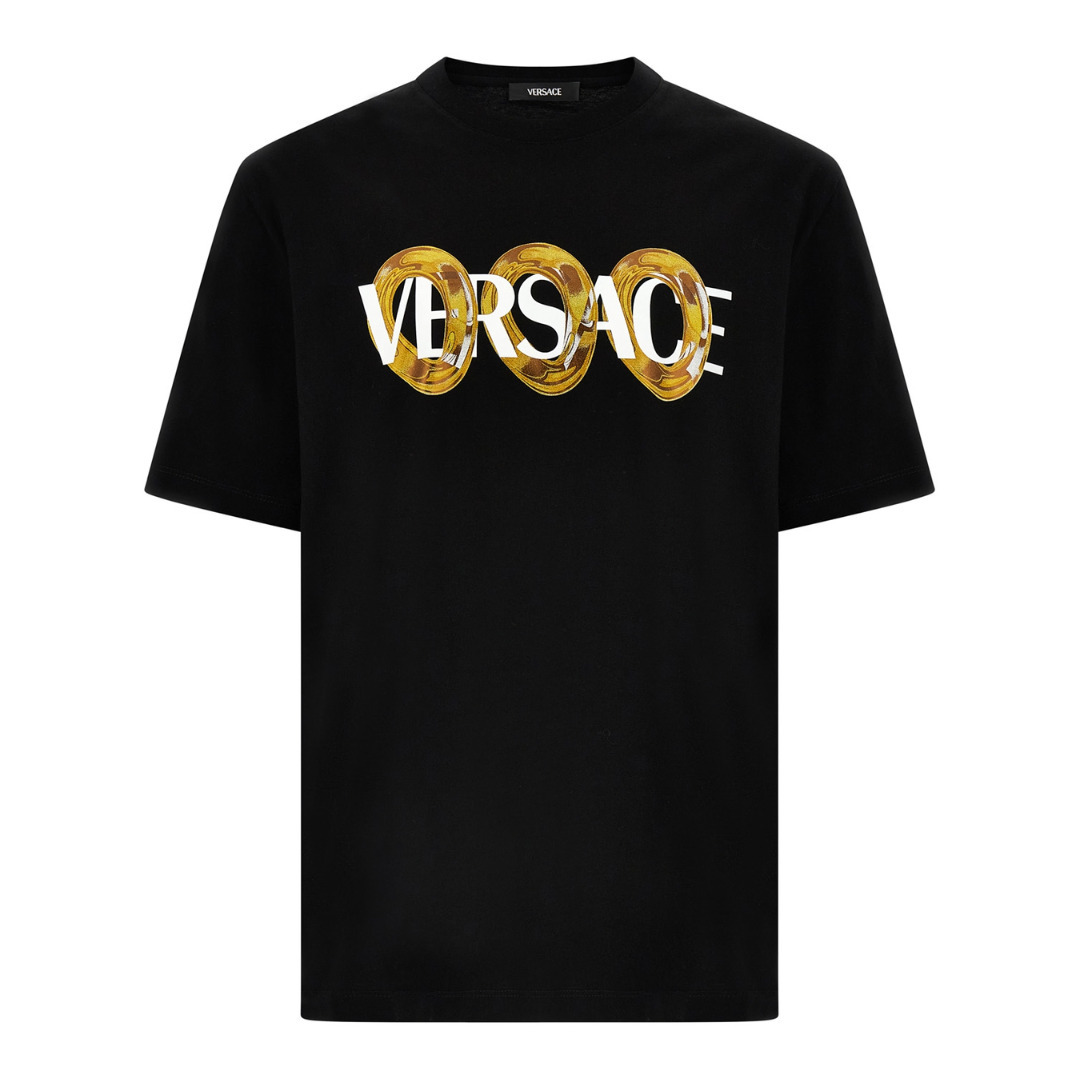 Tシャツ・カットソー Versace Logo print T-shirt