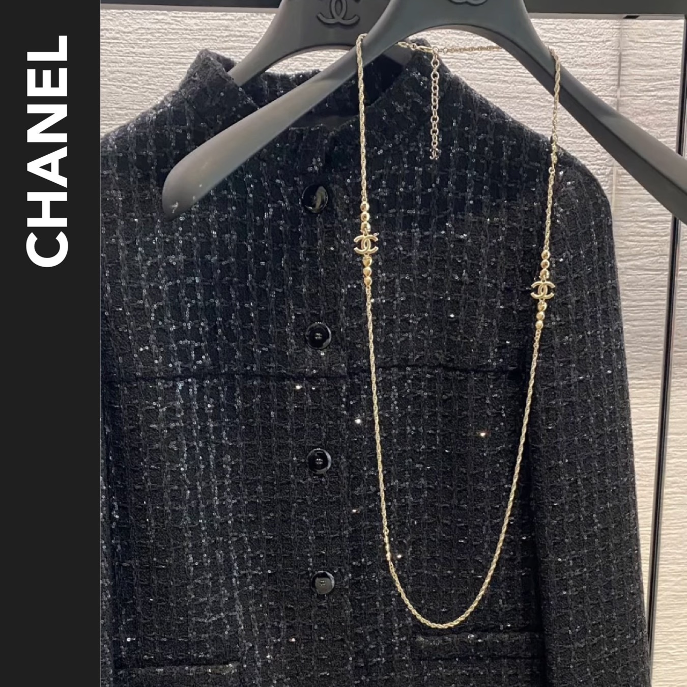 シンプルで重ね付けアレンジにも♪【CHANEL】 ロングネックレス