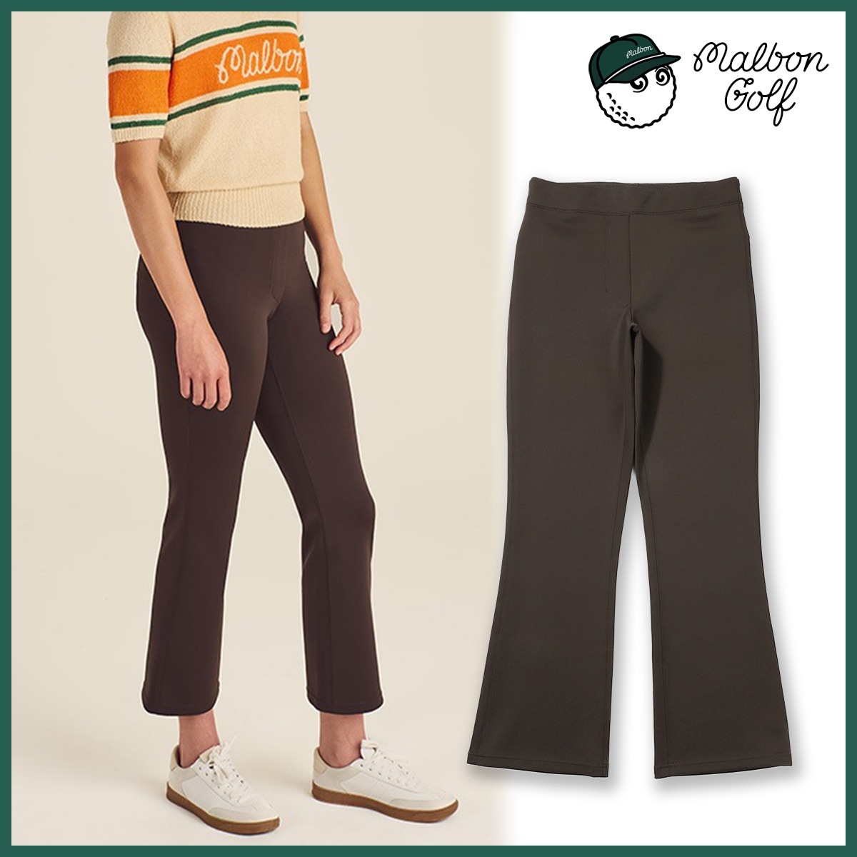 ★MALBON Golf★ARIA BOOTCUT PANTS★BROWN★ゴルフ
