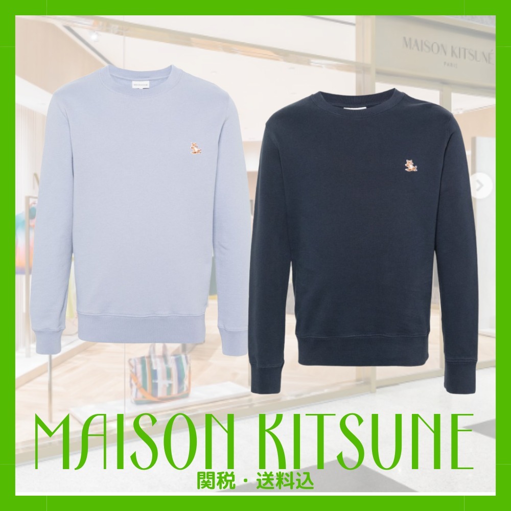 新作☆【MAISON KITSUNE】 パッチコットン スウェットシャツ