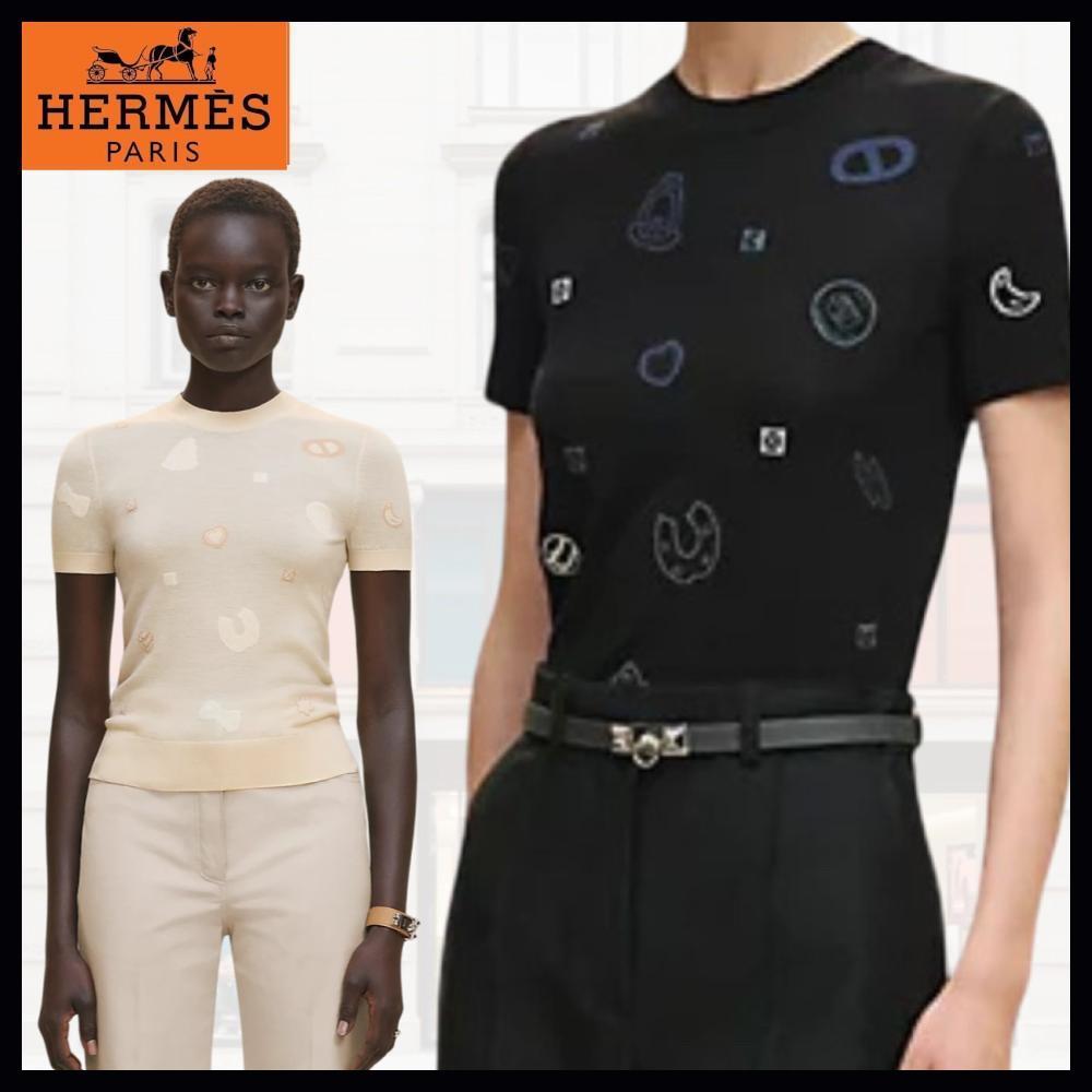 【上品で素敵♡】HERMES トップス キャンディリブリス