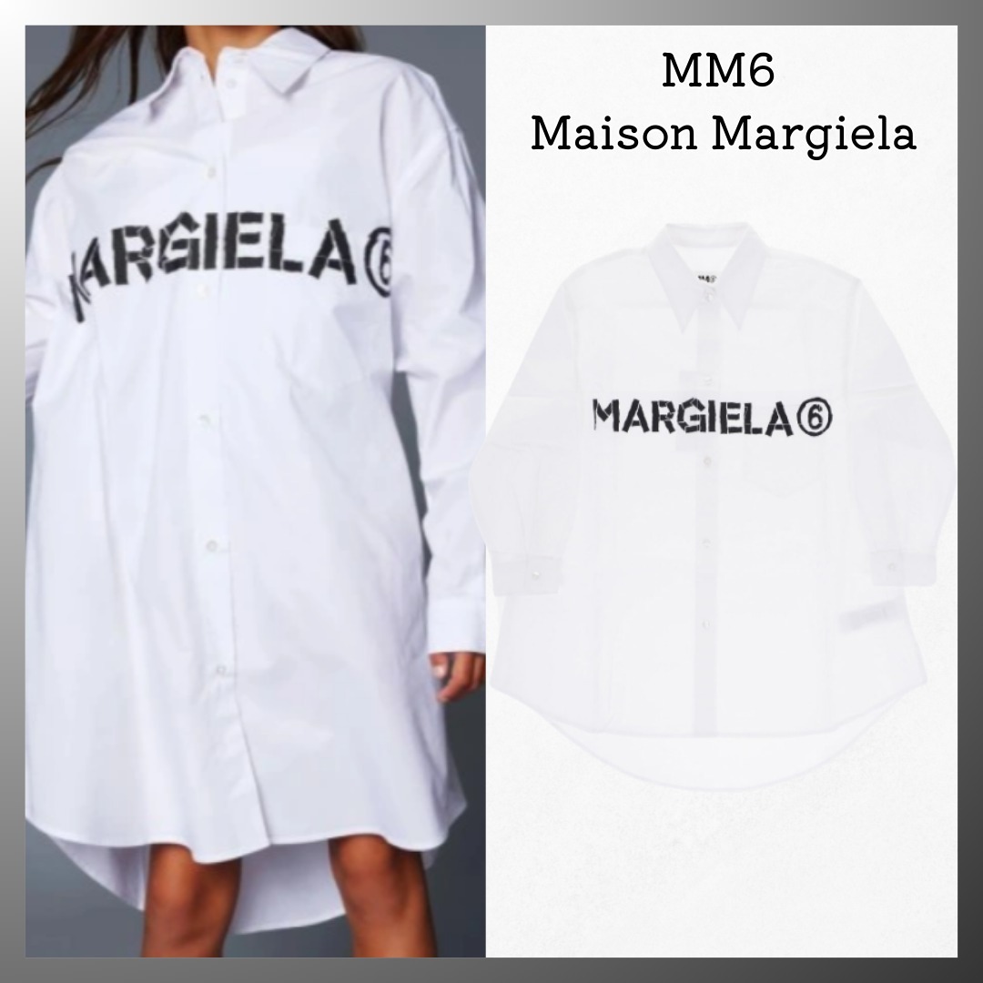 MM6 MAISON MARGIEL◆ ロゴ シャツ ワンピース《大人もOK!》