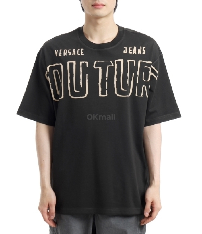 VERSACE｜ (Logo Print T-Shirt (78GAHE00CJ00E 727))