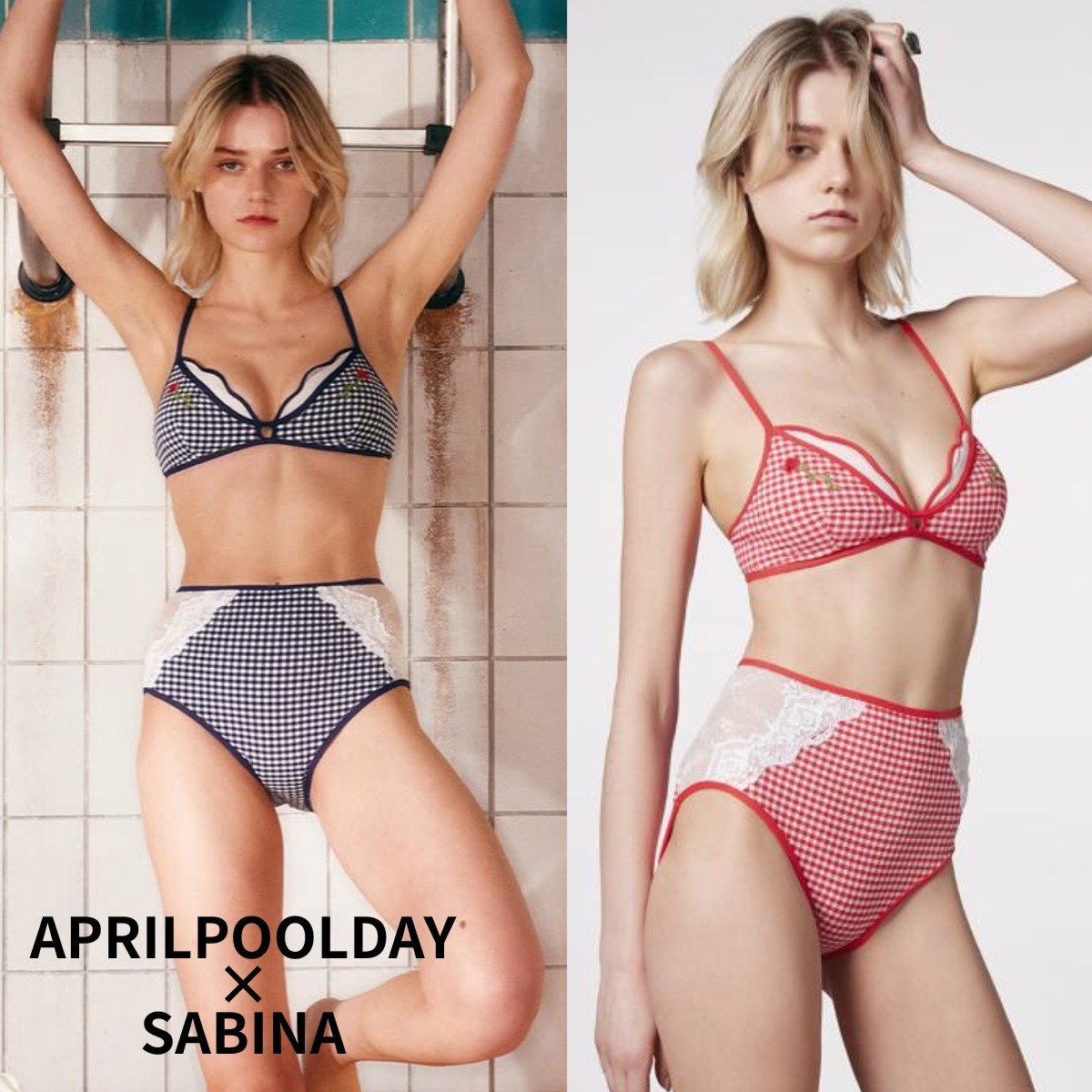 APRILPOOLDAY×SABINAコラボ限定 水着 ギンガムチェック