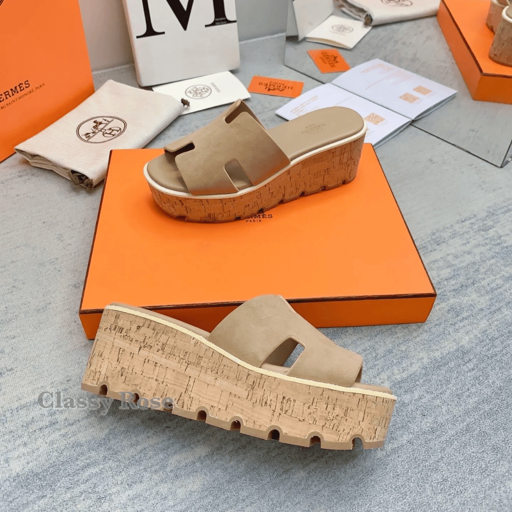 【HERMES★夏大活躍な美脚効果ヒール】 サンダル《エズ》 30