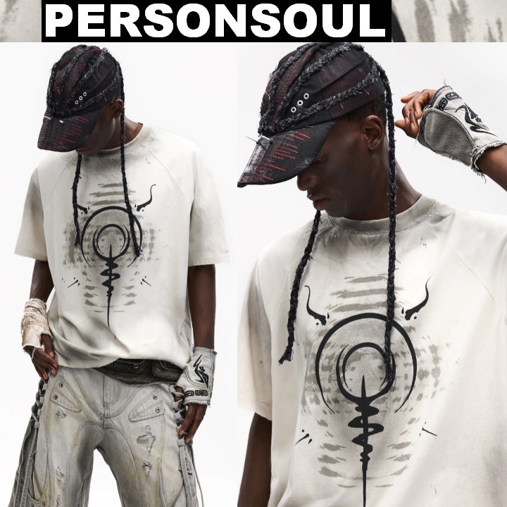【関税/送料無料】PERSONSOUL*ソウルヒューマン/メタTシャツ