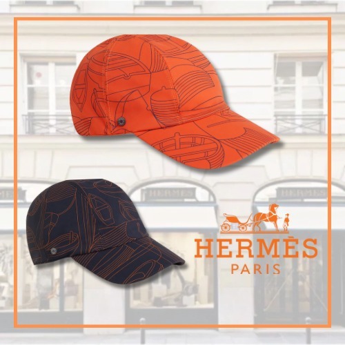 マリンなThalassaプリントHermes Davis Thalassa キャップ