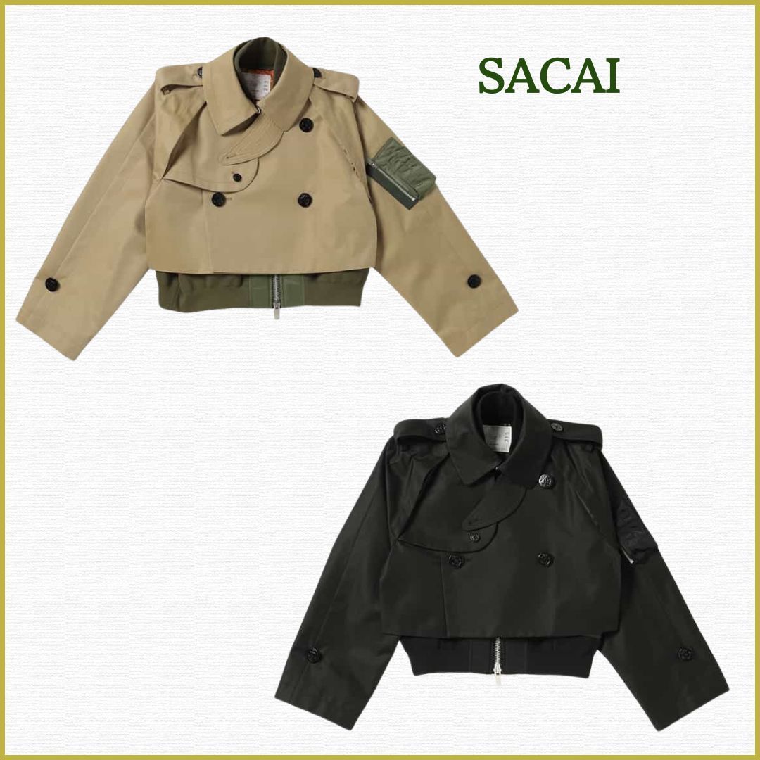 国内発送【sacai】コンビネーション ショートブルゾン