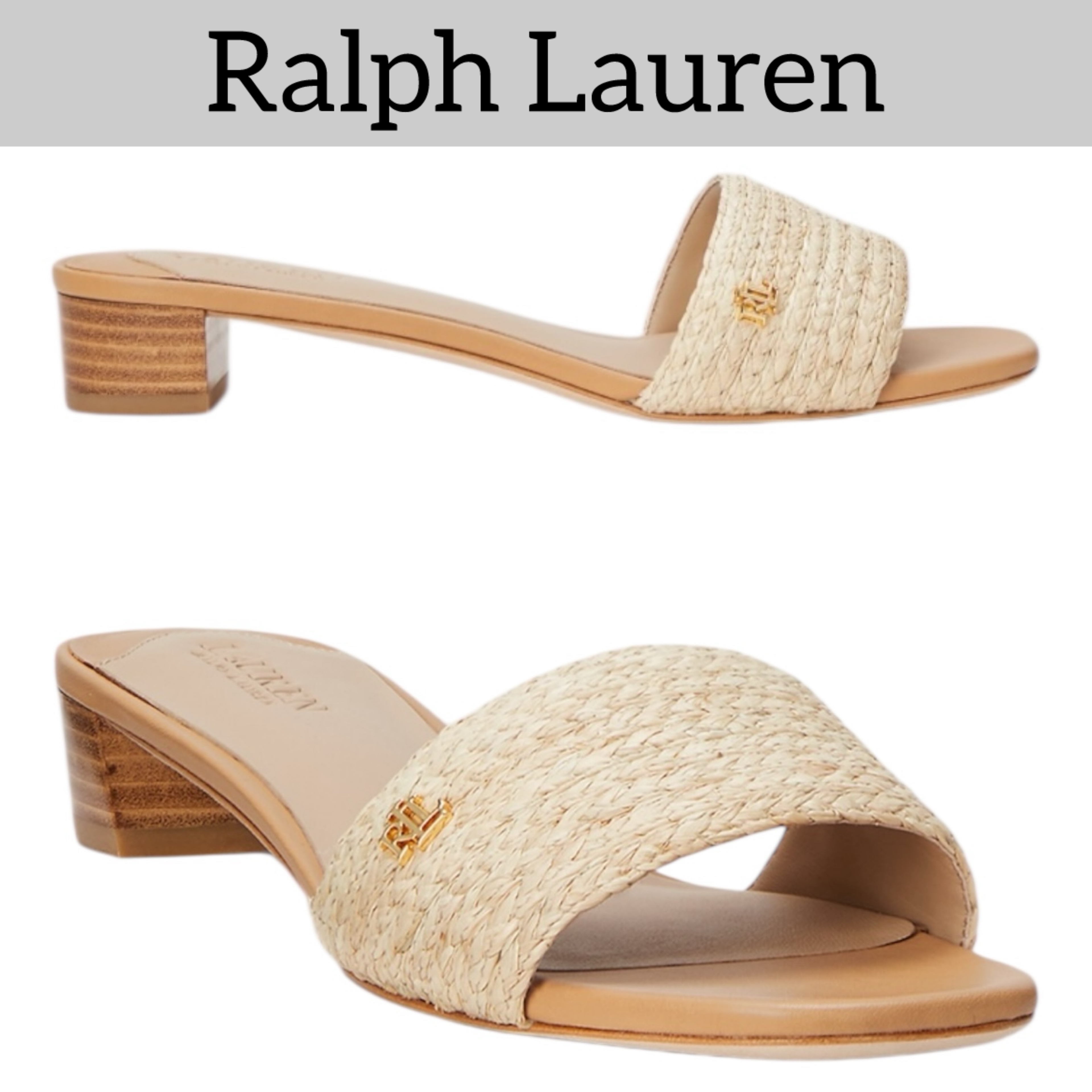 夏映え◎Ralph Lauren ラフィアサンダル Fay Braided