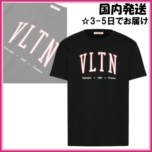 VALENTINO■ヴァレンティノ VLTNロゴ コットン Tシャツ